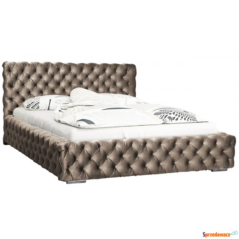 Dwuosobowe łóżko z zagłówkiem 140x200 Sari 3X... - Łóżka - Włocławek