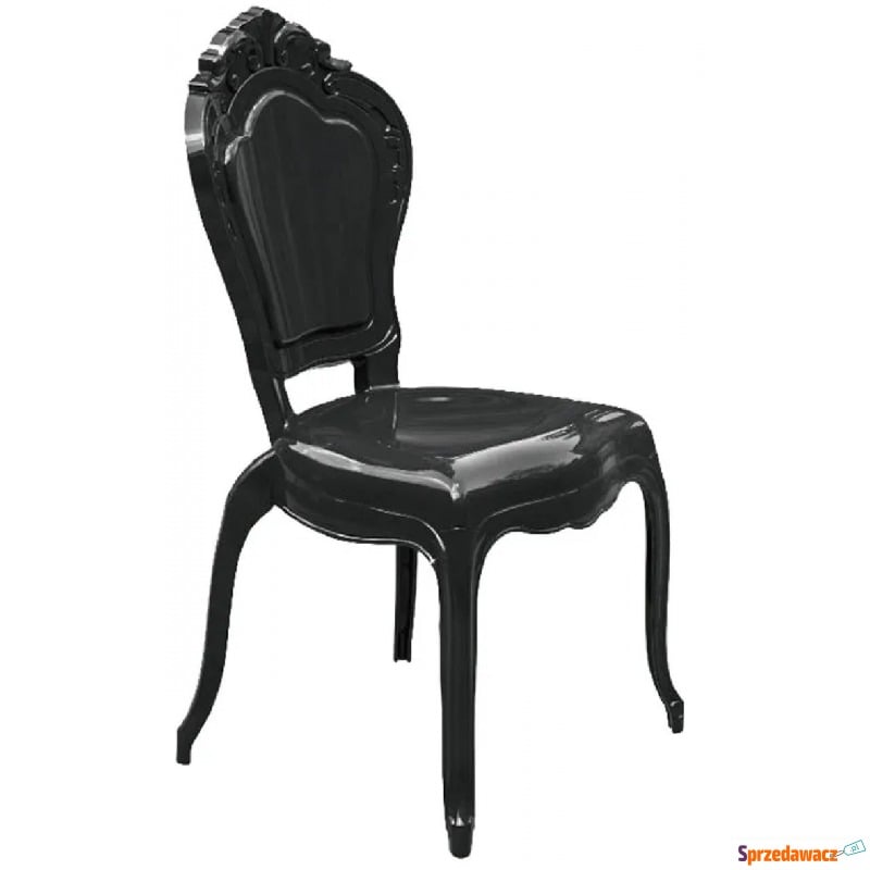 Czarne krzesło do salonu Ludwig - Trixi 4X - Krzesła kuchenne - Rybarzowice