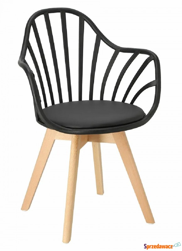 Czarne krzesło patyczak - Malene 3X - Krzesła kuchenne - Stalowa Wola