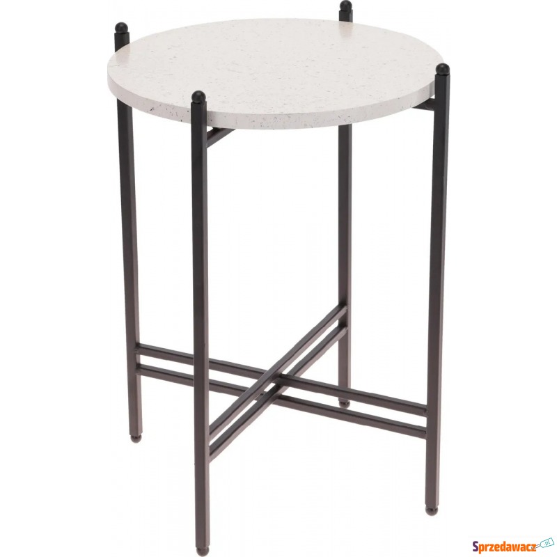 Biało - czarny stolik kawowy 30 cm - Lilien - Stoły, stoliki, ławy - Elbląg