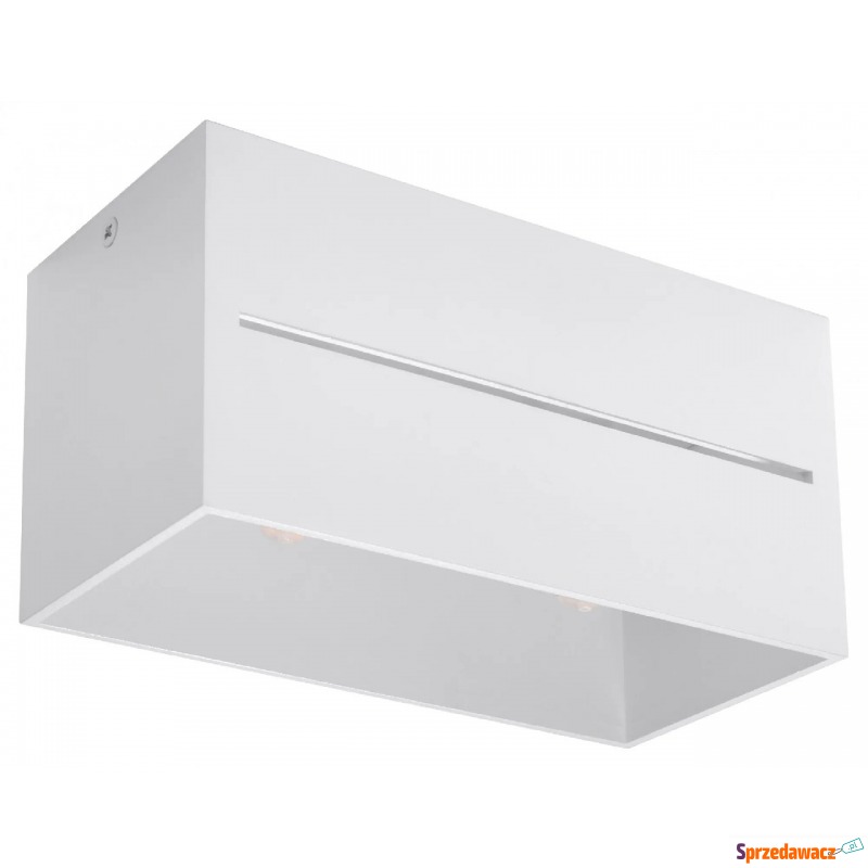 Biały geometryczny plafon LED - EX510-Lobi - Plafony - Ruda Śląska
