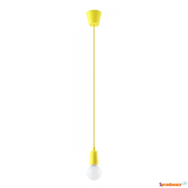 Żółta lampa wisząca w stylu industrialnym - E... - Lampy wiszące, żyrandole - Gorlice