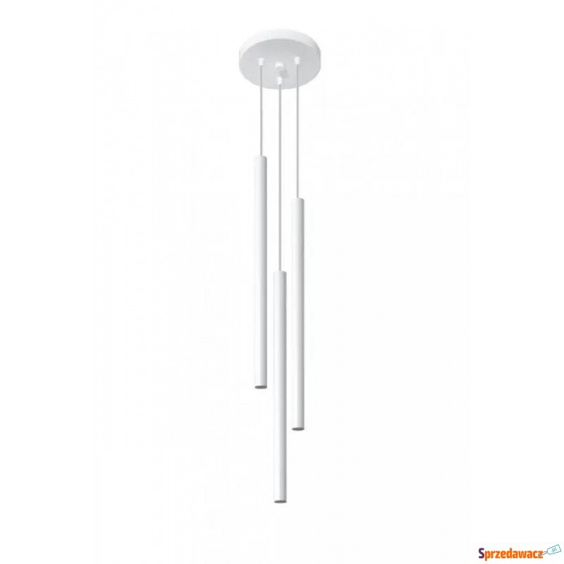 Biała lampa wisząca z trzema tubami - EX521-Pastels - Lampy wiszące, żyrandole - Wieluń