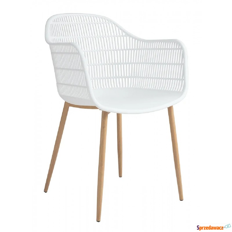 Wygodne krzesło białe ażurowe - Ulmo - Krzesła kuchenne - Bielany Wrocławskie