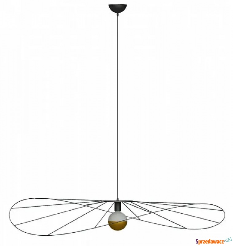 Czarna druciana lampa wisząca loft 110 cm - E... - Lampy wiszące, żyrandole - Żyrardów