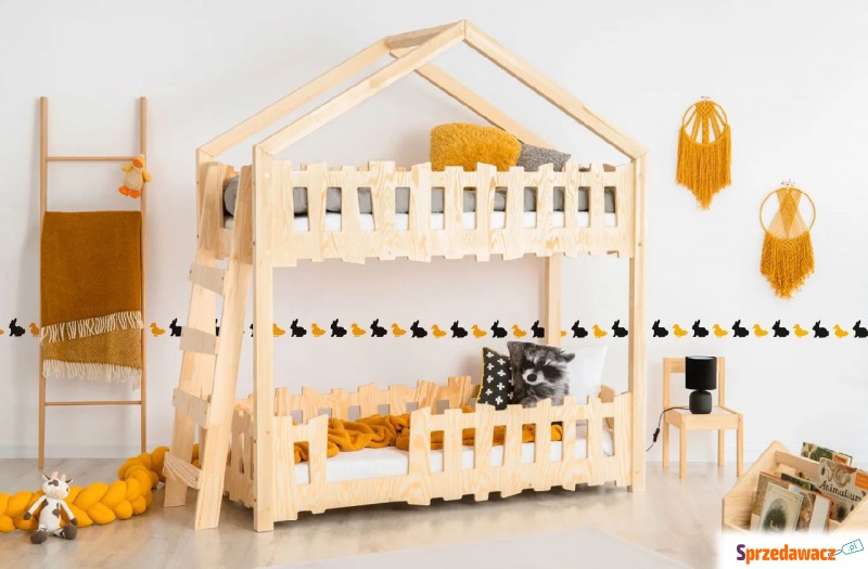 Łóżko piętrowe dziecięce drewniane - Zorin 4X - Meble dla dzieci - Słupsk