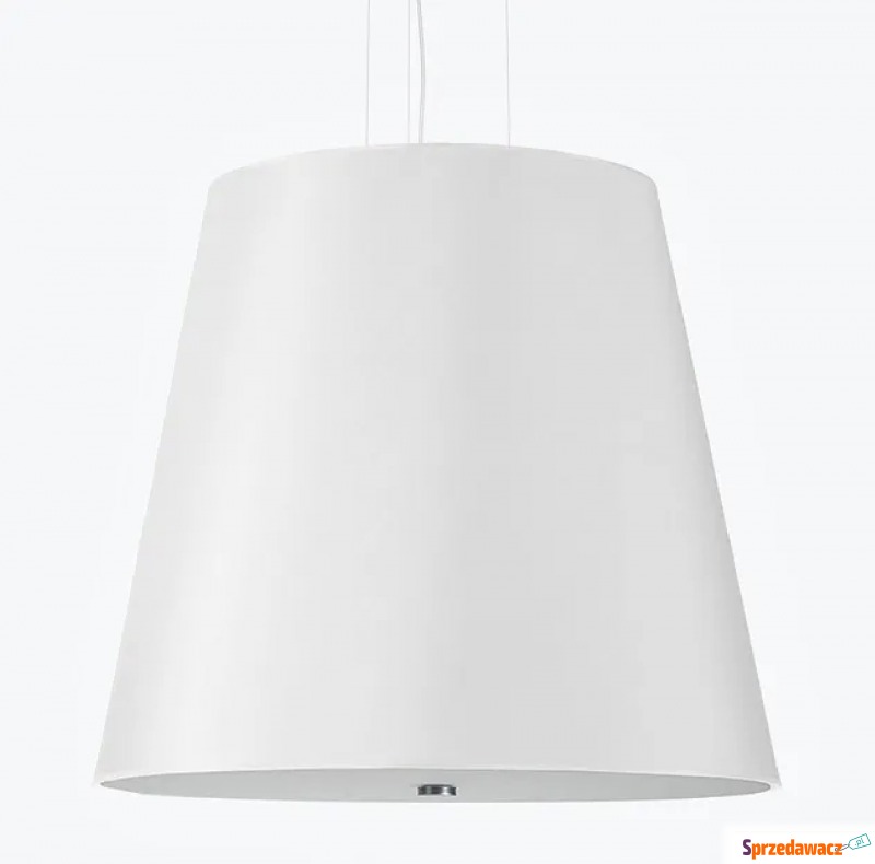 Biały minimalistyczny żyrandol z abażurem - E... - Lampy wiszące, żyrandole - Chełm