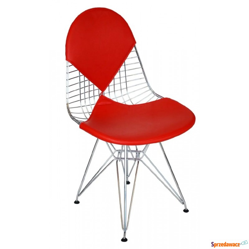 Druciane krzesło czerwone - Electo - Krzesła kuchenne - Inowrocław