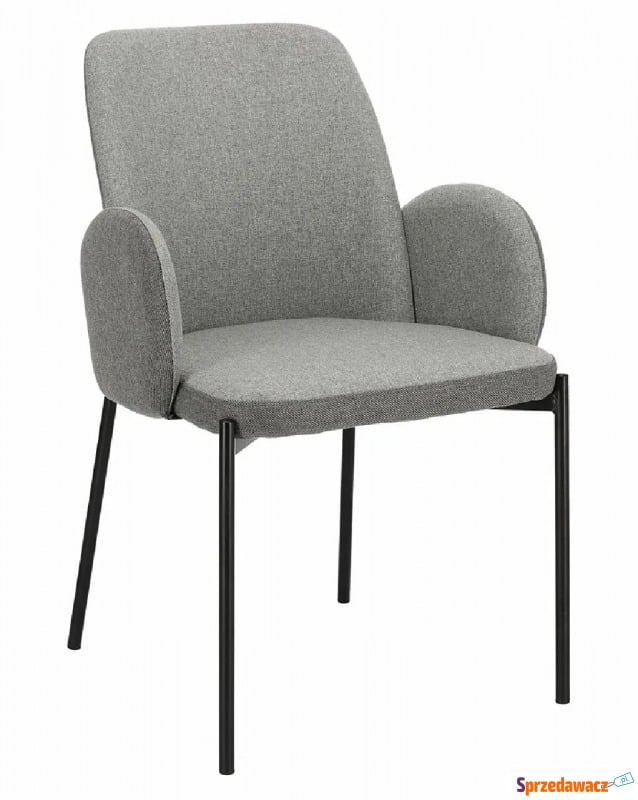 Szare krzesło tapicerowane - Mavu - Krzesła do salonu i jadalni - Oława