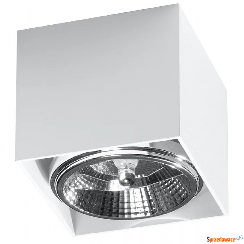 Biały kwadratowy plafon LED - EX656-Blaki - Plafony - Grudziądz