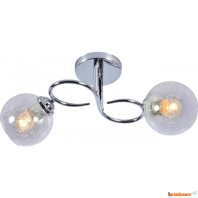 Srebrny szklany żyrandol podwójny - EX734-Coro - Lampy wiszące, żyrandole - Zielona Góra
