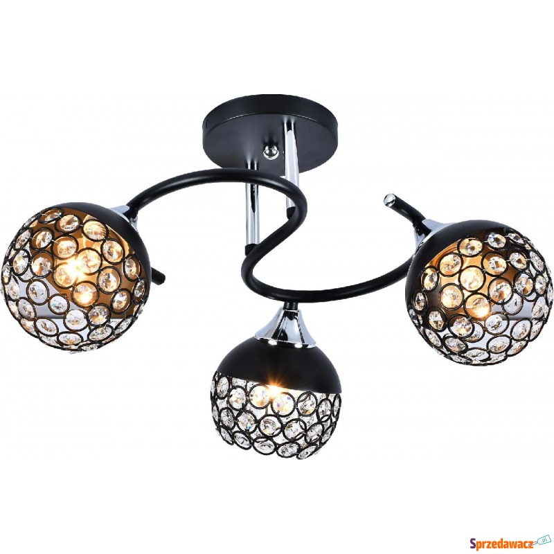 Czarny kryształowy żyrandol glamour - EX733-Keris - Lampy wiszące, żyrandole - Dąbrowa Górnicza