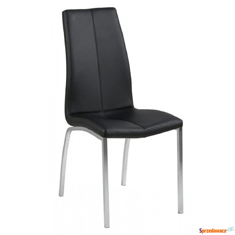 Eleganckie krzesło czarno srebrne - Stevi - Krzesła kuchenne - Stryszawa
