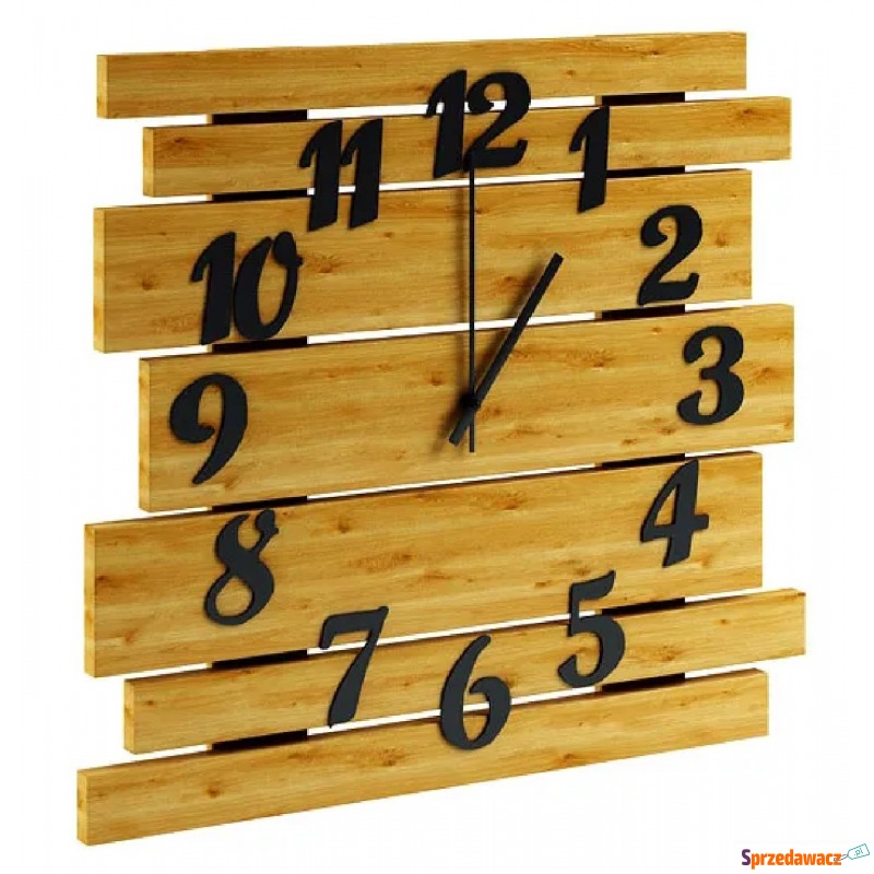 Drewniany zegar ścienny w kolorze dębu - Samar - Zegary - Knurów