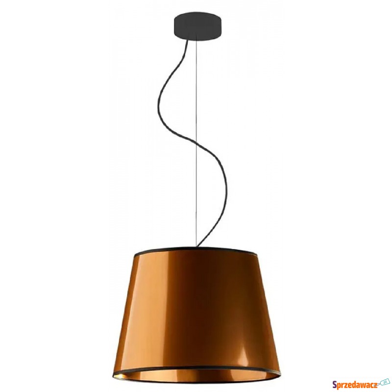 Miedziany żyrandol ze stożkowym abażurem - EX... - Lampy wiszące, żyrandole - Borzestowo