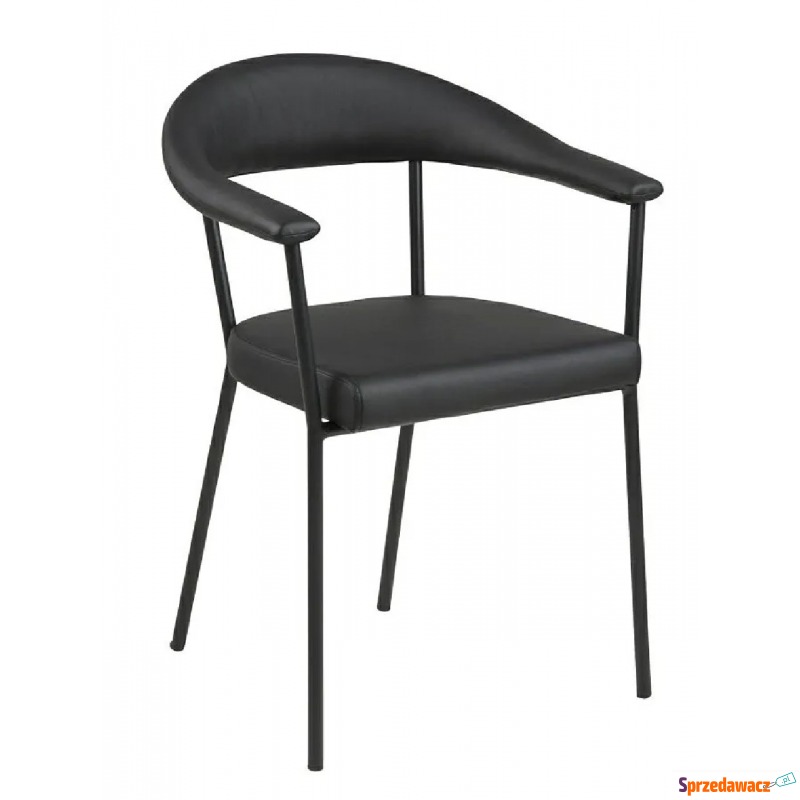 Czarne krzesło tapicerowane - Raffo - Krzesła do salonu i jadalni - Bługowo