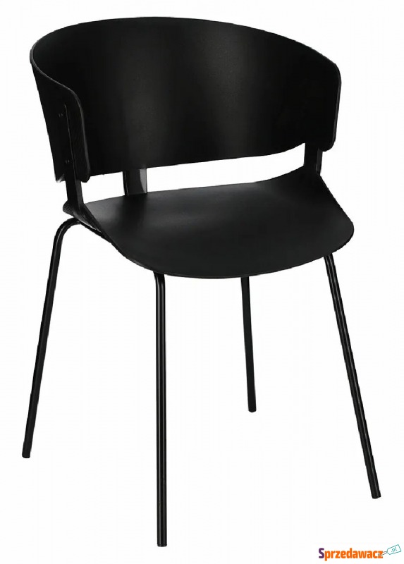 Minimalistyczne krzesło czarne - Nalmi - Krzesła kuchenne - Rzeszów