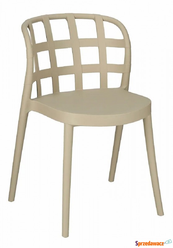 Minimalistyczne krzesło beżowe - Telmo - Krzesła kuchenne - Puławy