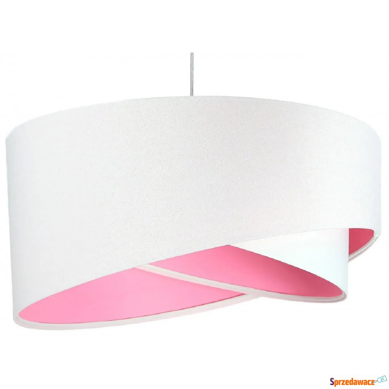 Biało-różowa lampa wisząca z abażurem - EX990... - Pozostałe oświetlenie - Toruń