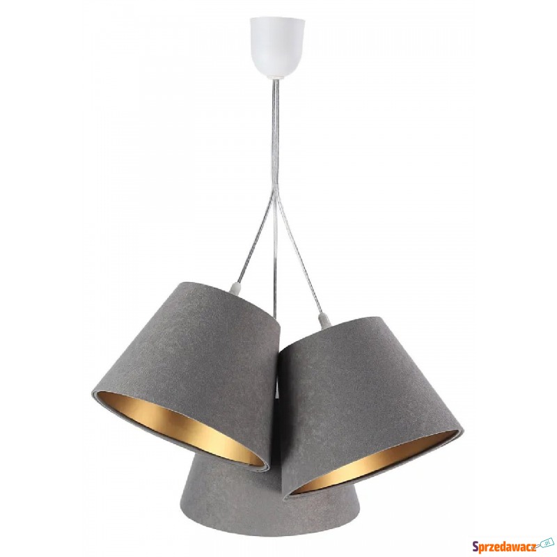 Szaro-złota lampa wisząca glamour - EXX68-Botina - Lampy wiszące, żyrandole - Leszno