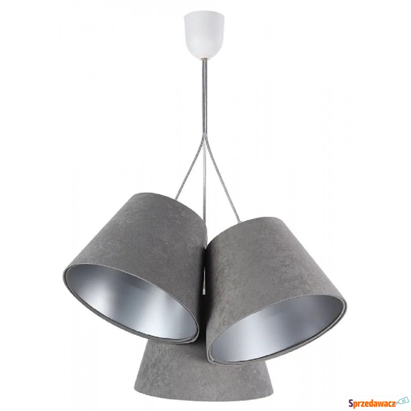 Szaro-srebrna lampa wisząca stożki - EXX68-Botina - Lampy wiszące, żyrandole - Leszno