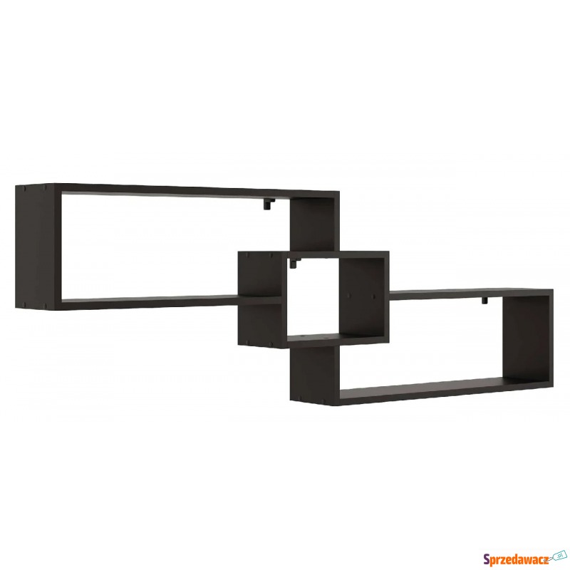 Czarna minimalistyczna półka wisząca - Ramona - Półki, wsporniki - Łapy