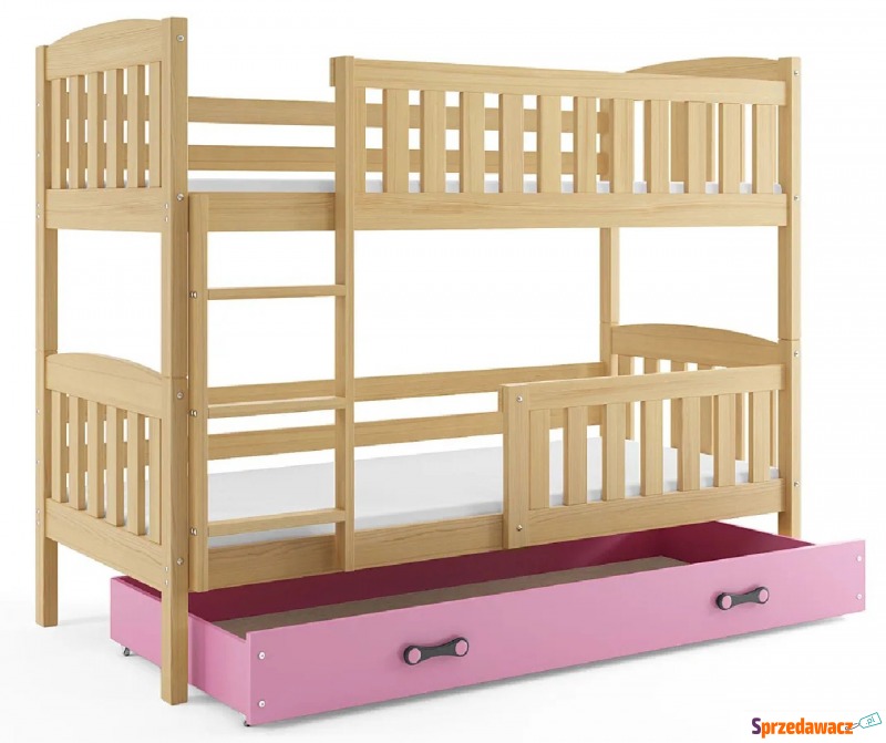 Drewniane łóżko piętrowe dla dzieci 90x200 -... - Meble dla dzieci - Piotrków Trybunalski