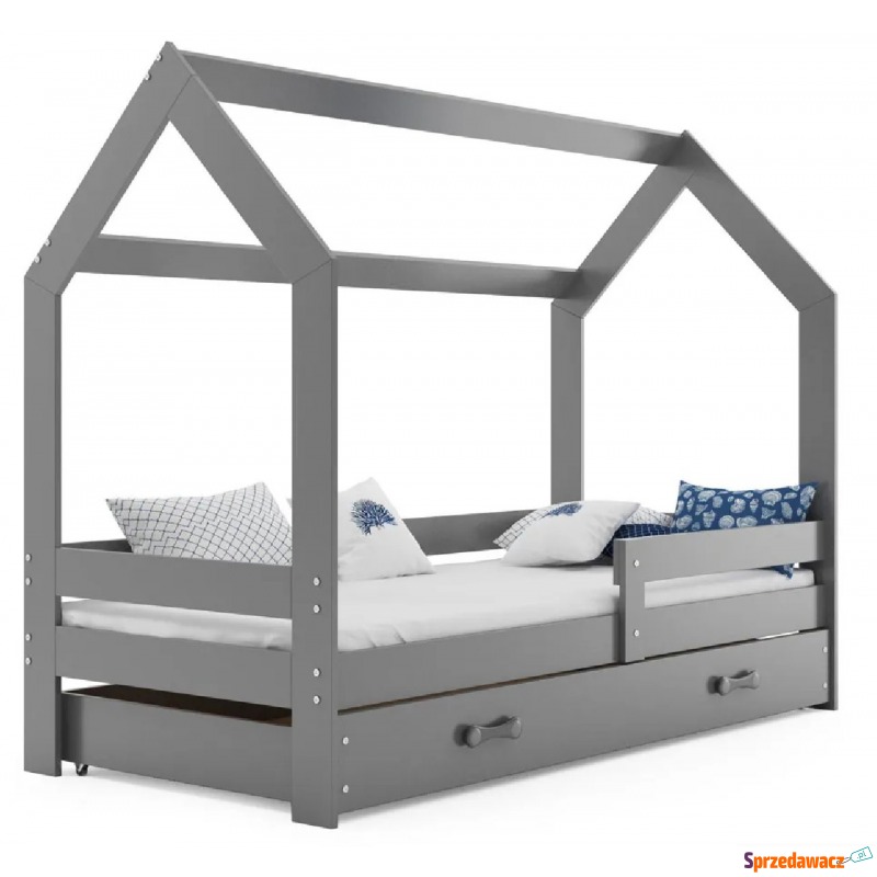 Szare łóżeczko drewniane dla dziecka 80x160 -... - Łóżka - Zamość