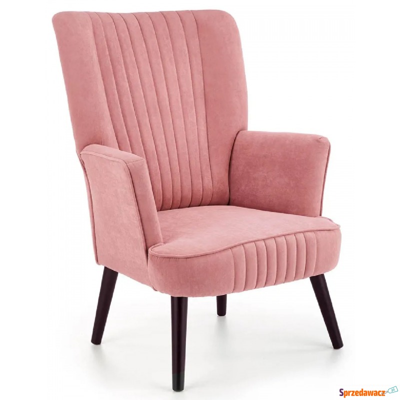 Różowy tapicerowany fotel do pokoju - Bovi - Sofy, fotele, komplety... - Tarnowskie Góry