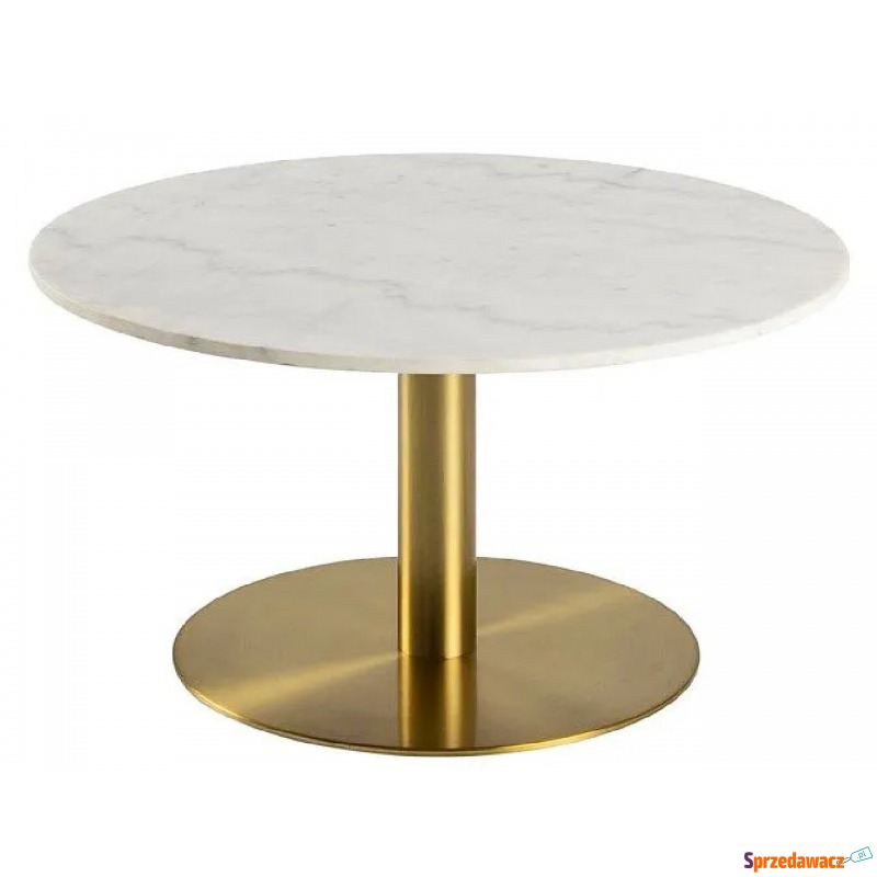 Marmurowy stolik kawowy okrągły - Liros - Stoły, stoliki, ławy - Brzeg