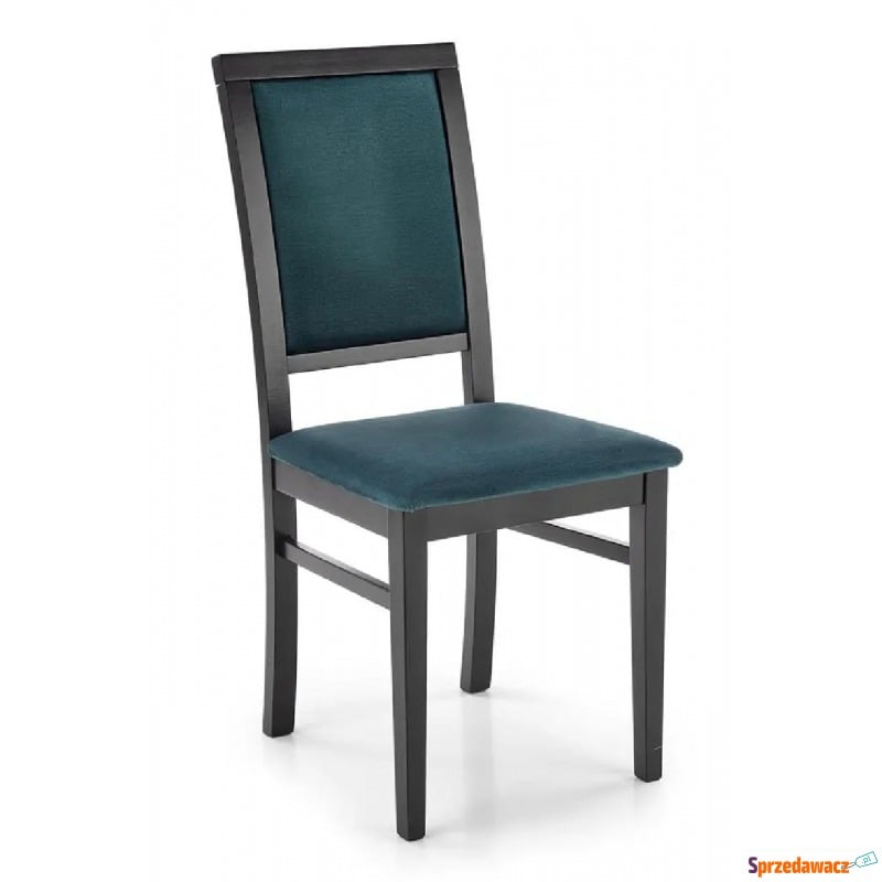 Drewniane krzesło z zieloną tapicerką - Prince - Krzesła do salonu i jadalni - Rogoźnik