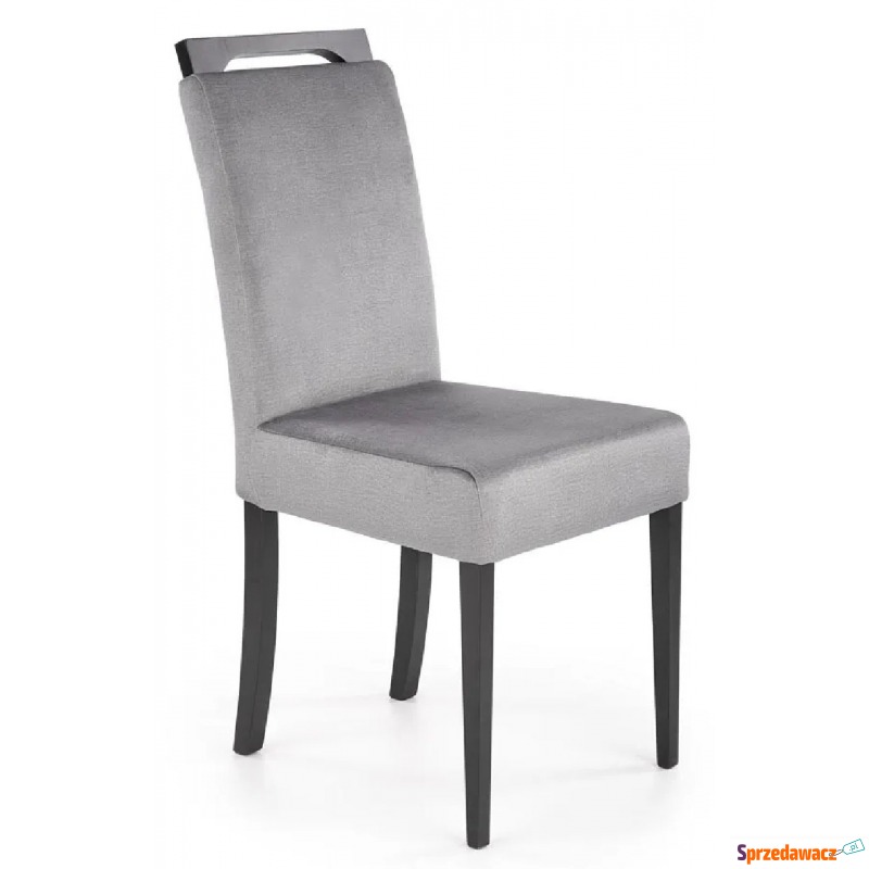 Krzesło drewniane z popielatą tapicerką - Tridin - Krzesła do salonu i jadalni - Rzeszów