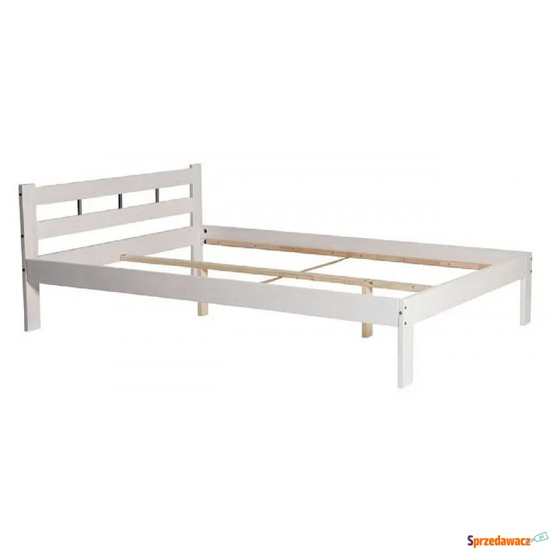 Białe minimalistyczne łóżko 140x200 - Kertis - Łóżka - Toruń