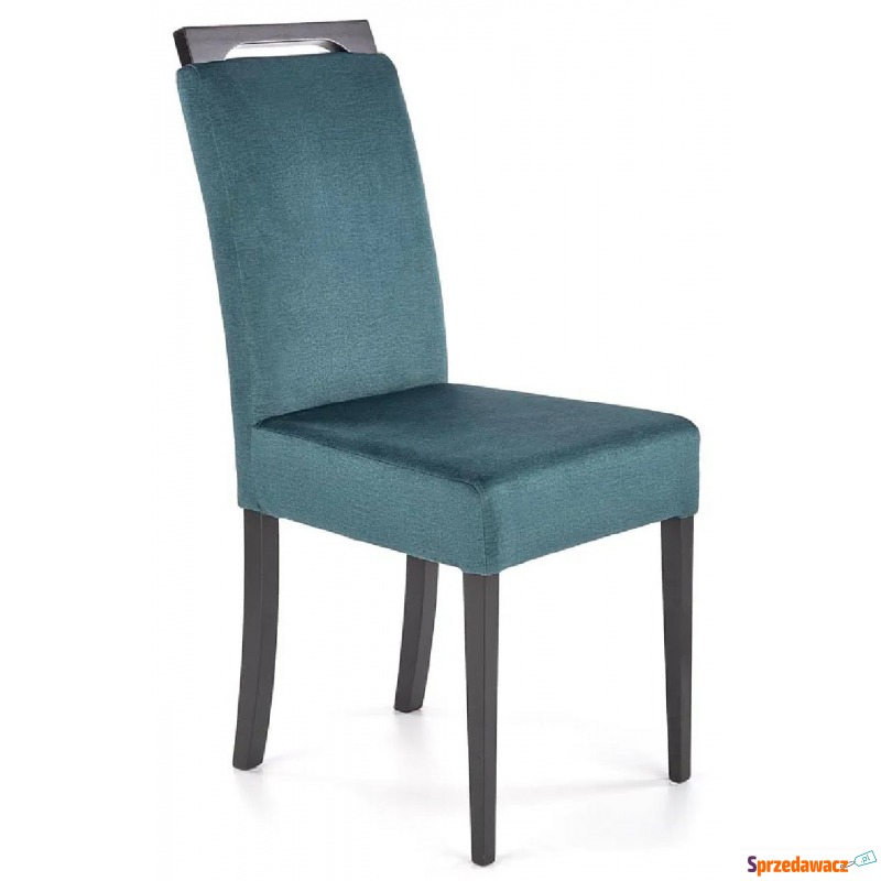 Drewniane krzesło z zieloną tapicerką - Tridin - Krzesła do salonu i jadalni - Zielona Góra