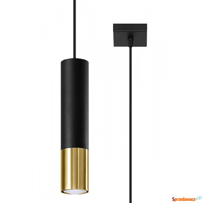 Czarno-złota lampa wisząca tuba - EXX244-Loper - Pozostałe oświetlenie - Pilchowo