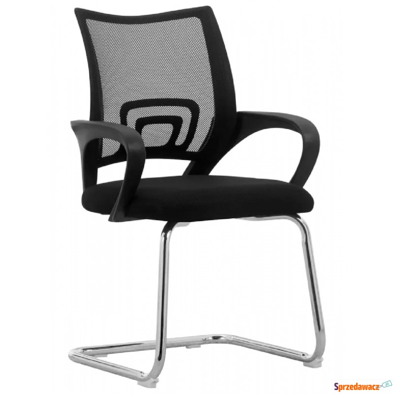 Czarne krzesło biurowe na płozach - Merti - Krzesła biurowe - Olsztyn