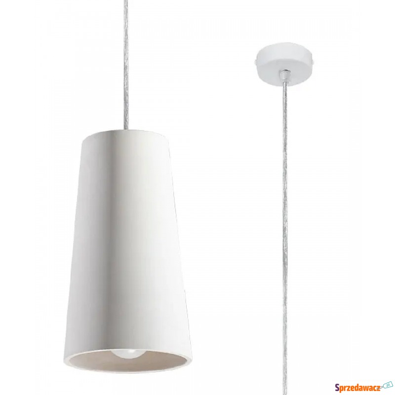 Biała stożkowa lampa wisząca - EXX241-Guleva - Lampy wiszące, żyrandole - Bełchatów