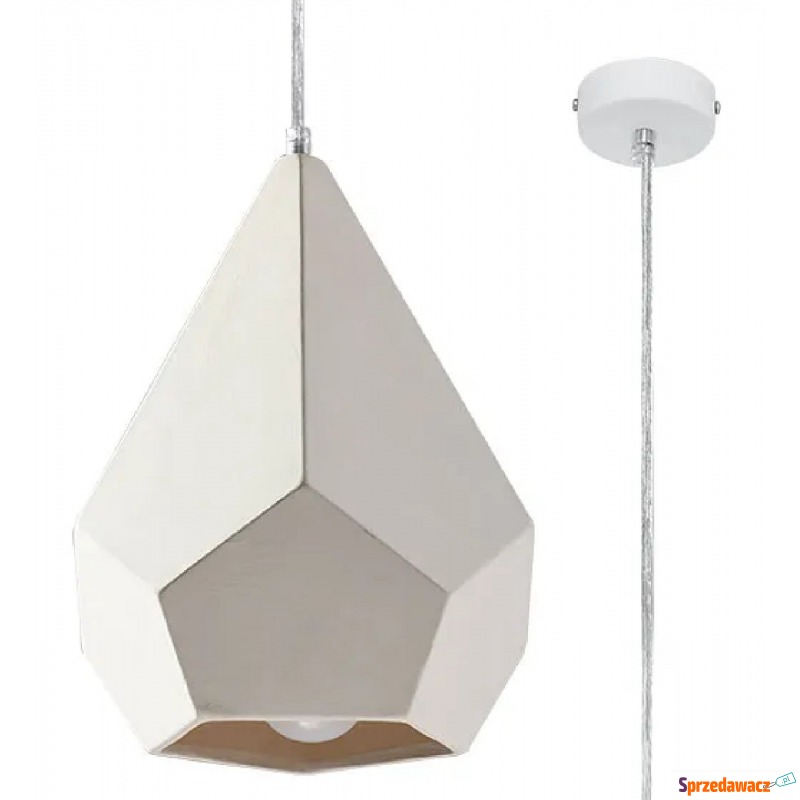 Biała geometryczna lampa wisząca - EXX238-Pavlis - Lampy wiszące, żyrandole - Bełchatów