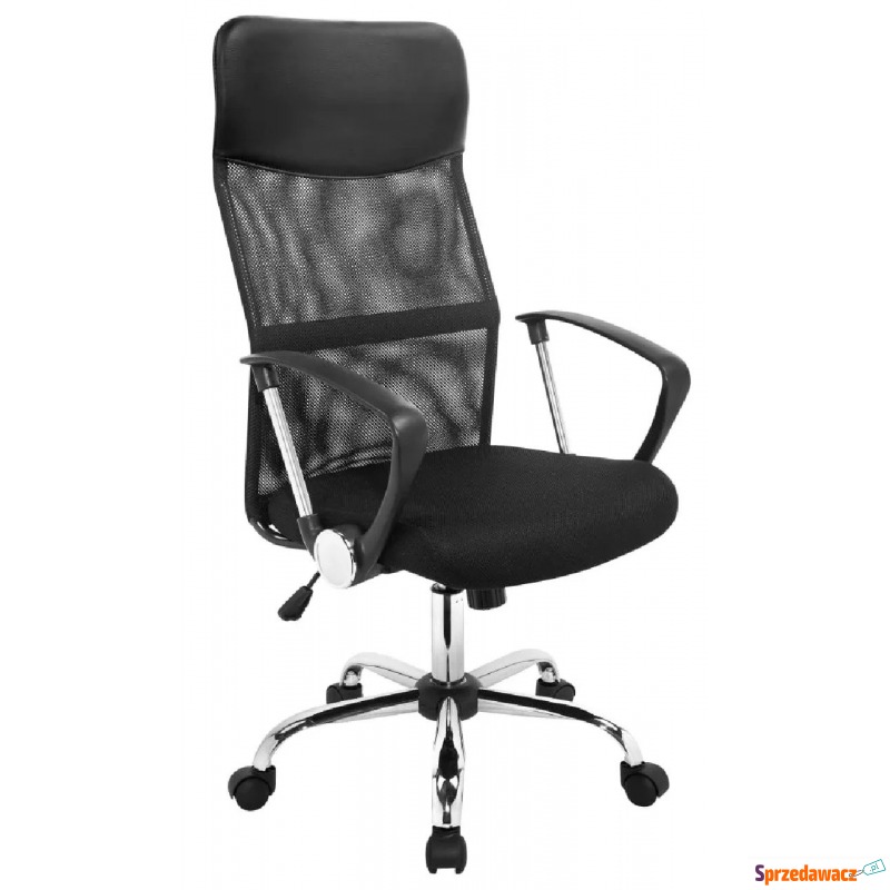 Czarny ergonomiczny fotel biurowy – Sevito - Krzesła biurowe - Nowy Sącz