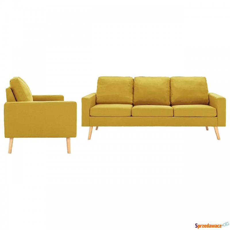 2-częsciowy żółty zestaw wypoczynkowy - Lavin... - Sofy, fotele, komplety... - Gliwice