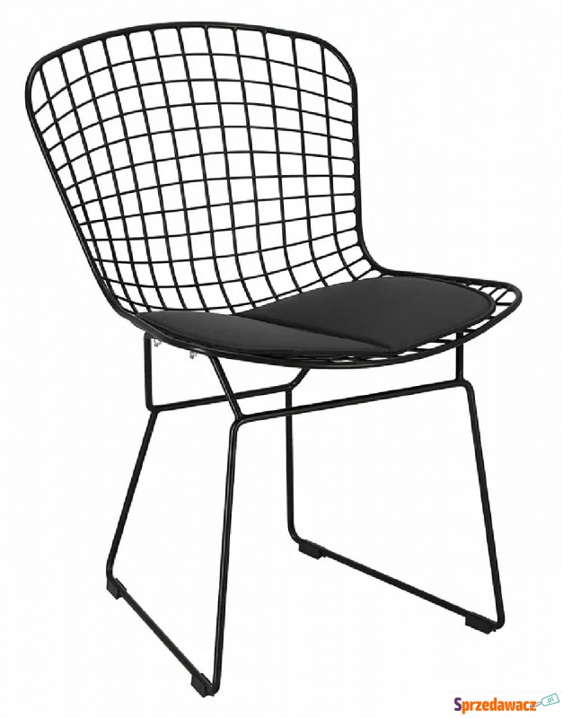 Czarne krzesło loftowe - Alios 3X - Krzesła do salonu i jadalni - Stargard Szczeciński