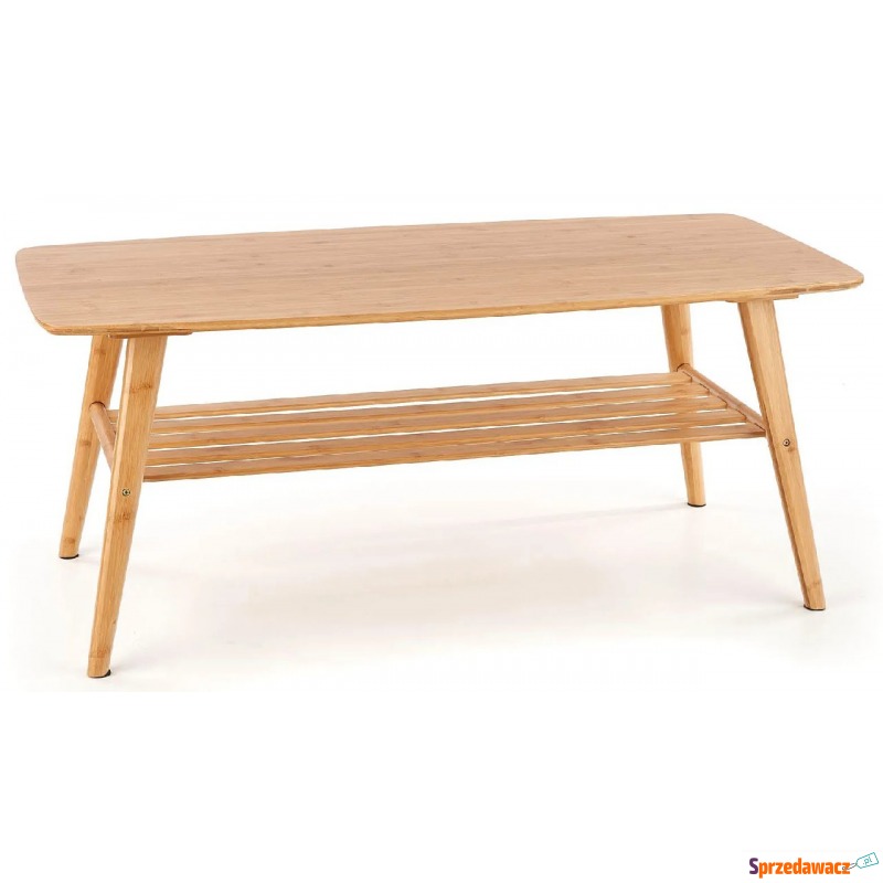 Drewniana ława do salonu z półką - Dello - Stoły, stoliki, ławy - Sieradz