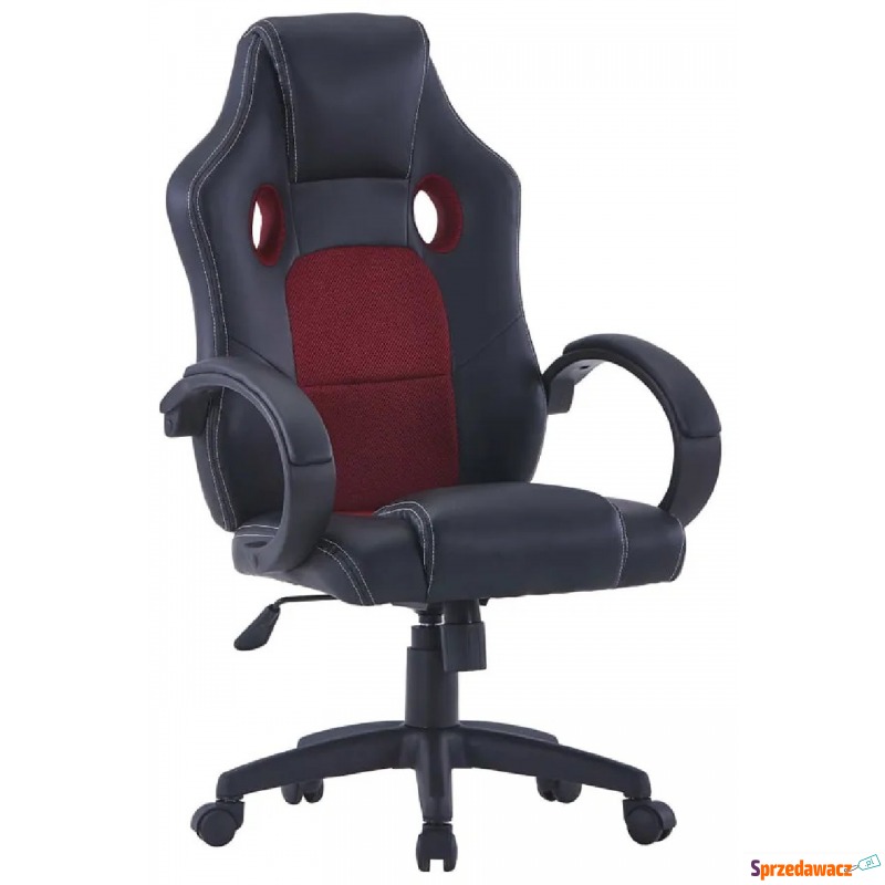 Czerwone krzesło gamingowe obrotowe - Mevis - Krzesła biurowe - Jabłowo