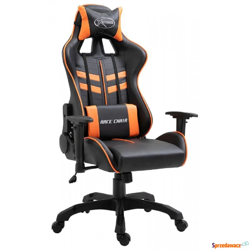 Pomarańczowy fotel obrotowy dla gracza - Gamix - Krzesła biurowe - Jawor