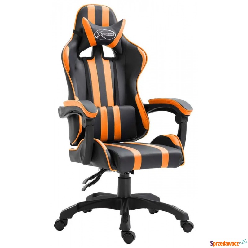 Pomarańczowy obrotowy fotel do komputera - Davo - Krzesła biurowe - Płock