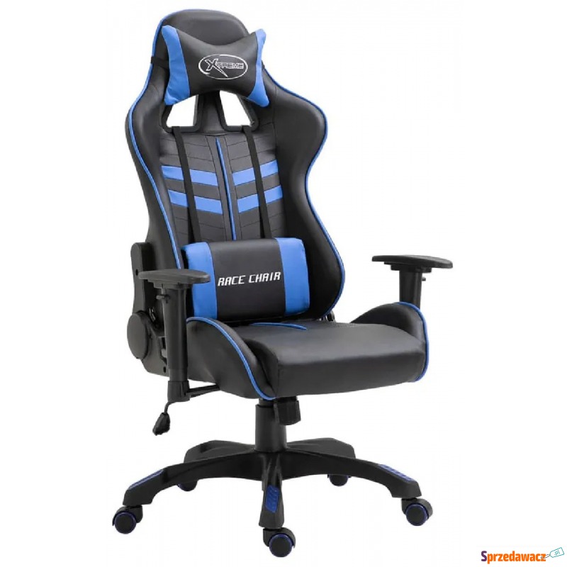 Niebieski fotel gamingowy obrotowy - Gamix - Krzesła biurowe - Rogoźnik