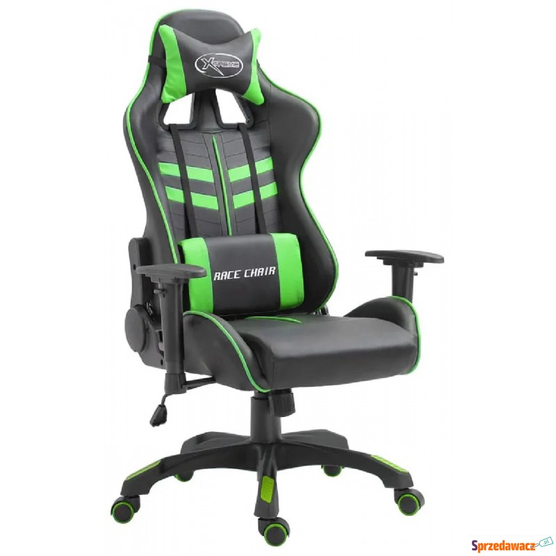 Zielony fotel gamingowy z poduszkami - Gamix - Krzesła biurowe - Augustów