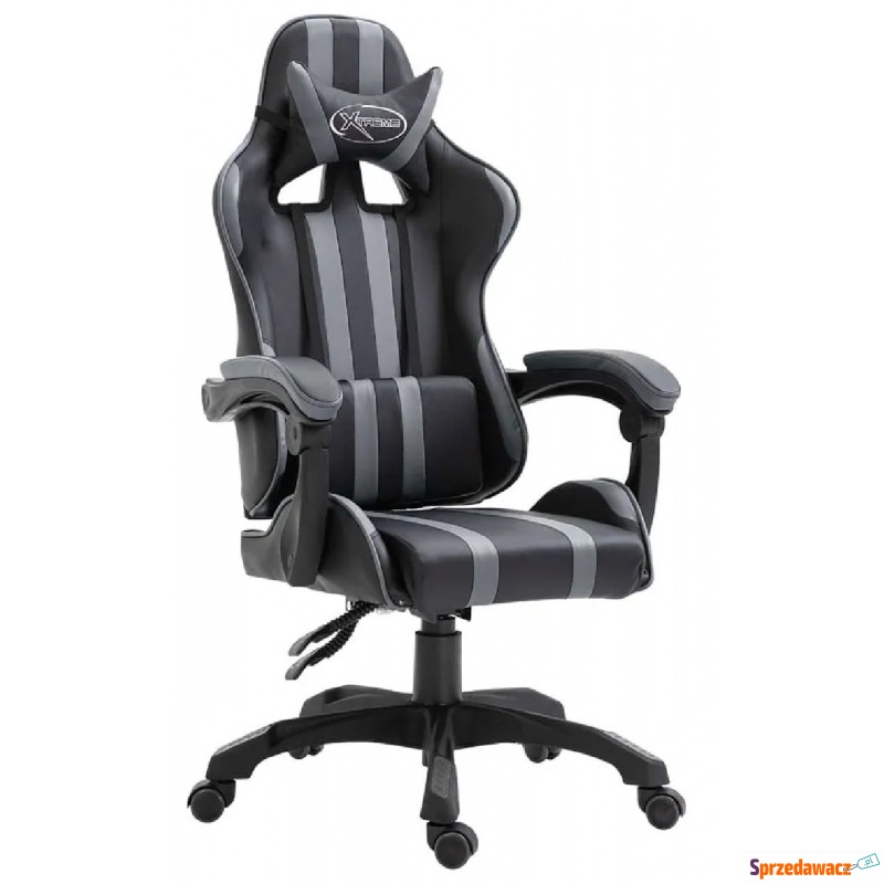 Szare obrotowe krzesło gamingowe - Davo - Krzesła biurowe - Żagań