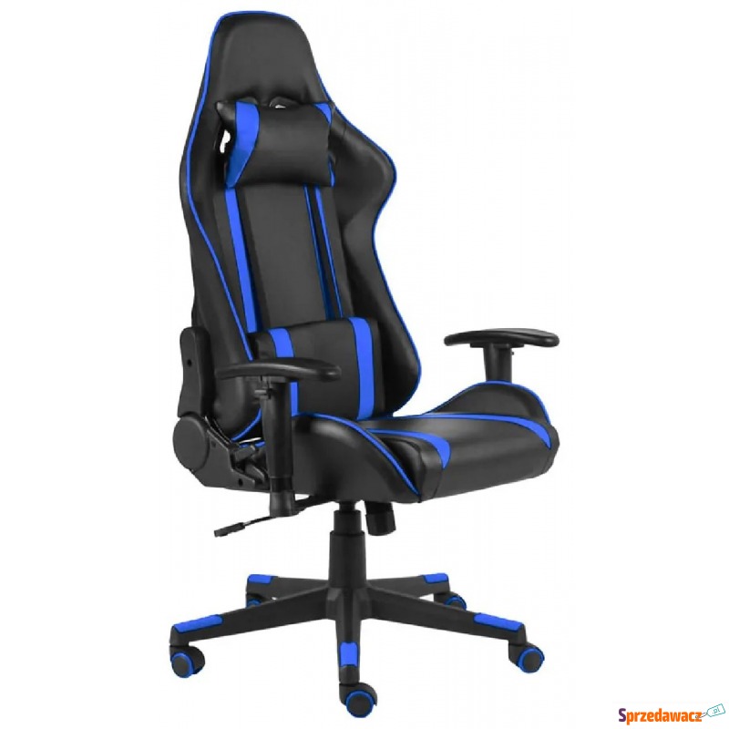 Czarno-niebieski fotel dla gracza - Libar - Krzesła biurowe - Mysłowice