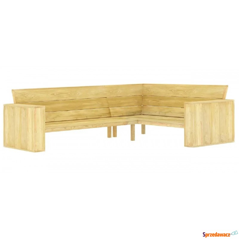 Drewniana narożna ławka ogrodowa - Conal 3X - Stoły, ławy, stoliki - Lubin